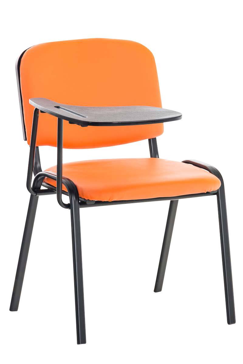 Stuhl Ken mit Klapptisch Kunstleder orange-4