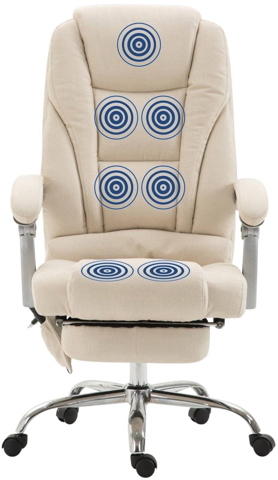 Bürostuhl Pacific Stoff mit Massagefunktion creme-1