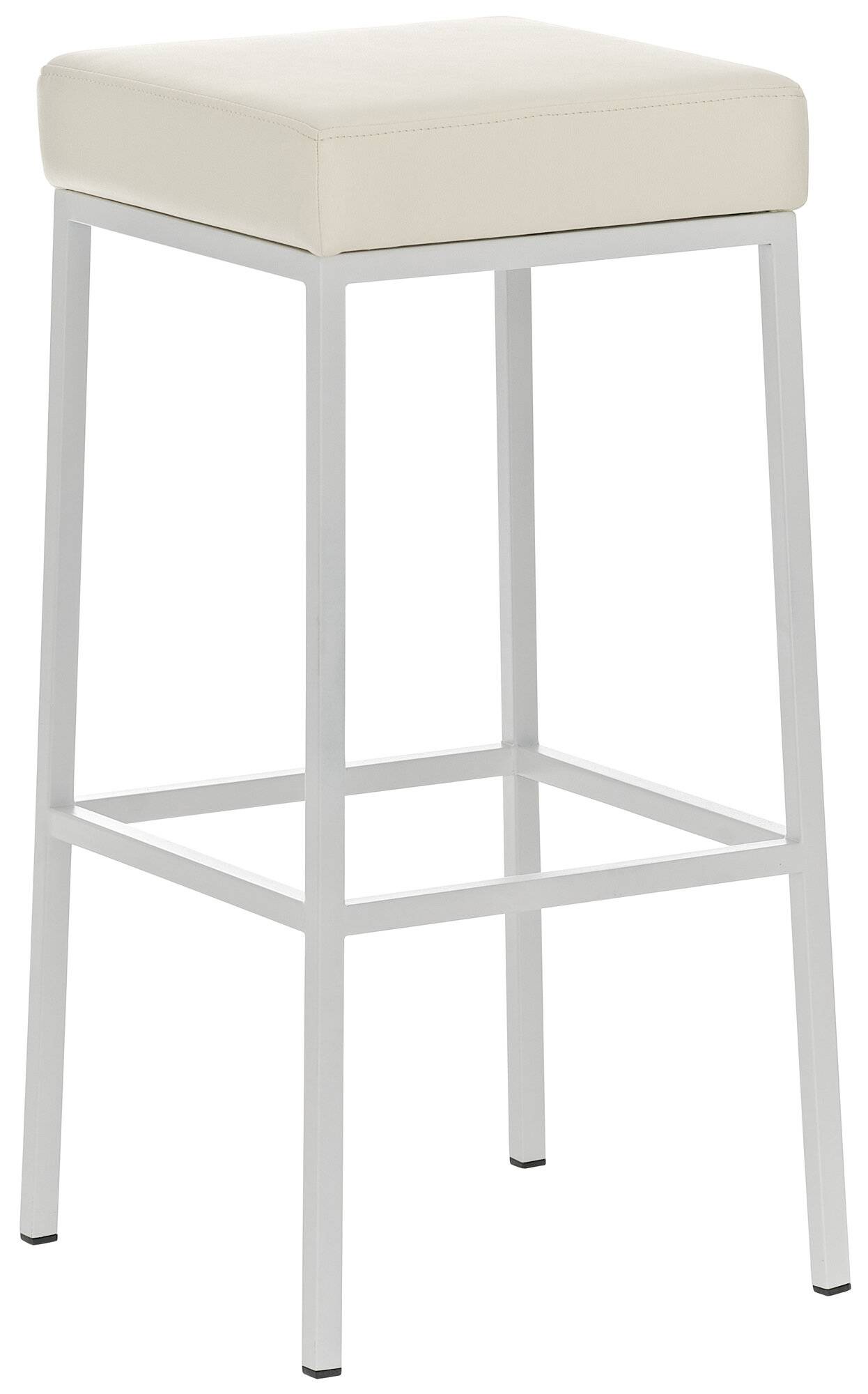 2er Set Barhocker Montreal 85 Kunstleder weiß creme-1