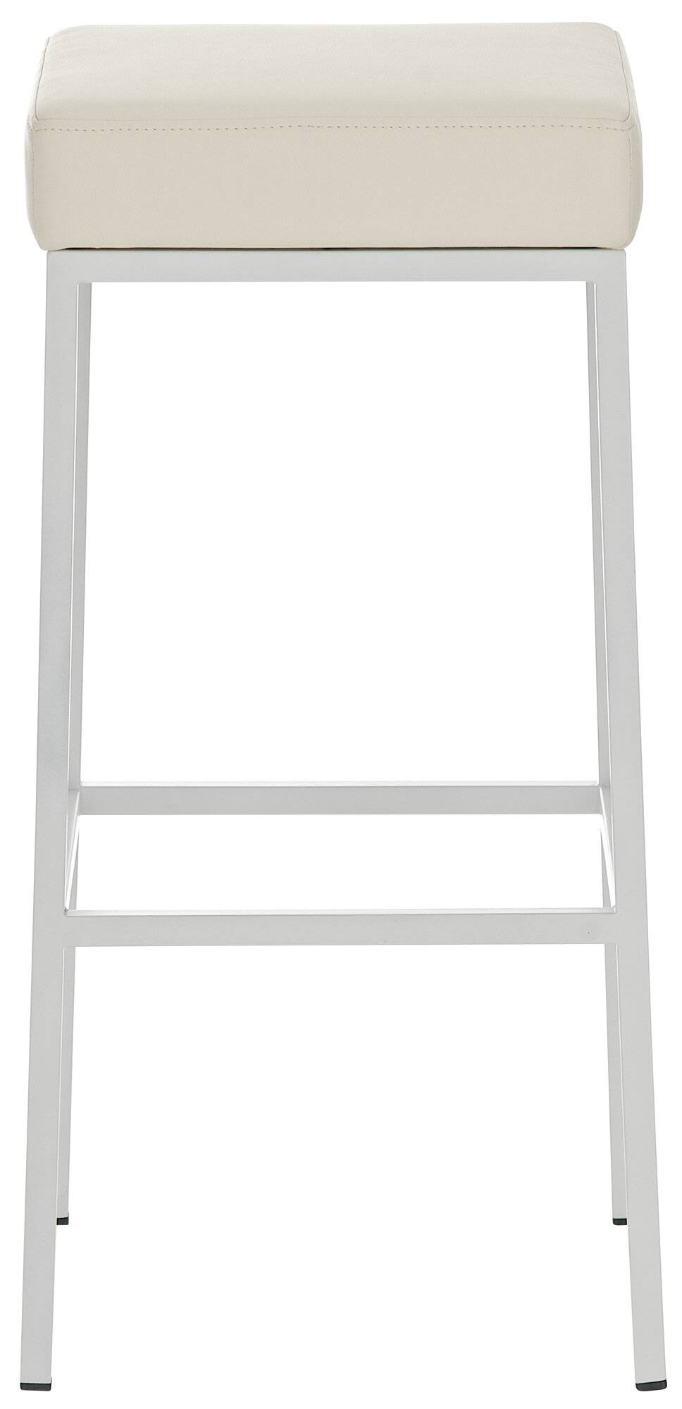 2er Set Barhocker Montreal 85 Kunstleder weiß creme-2