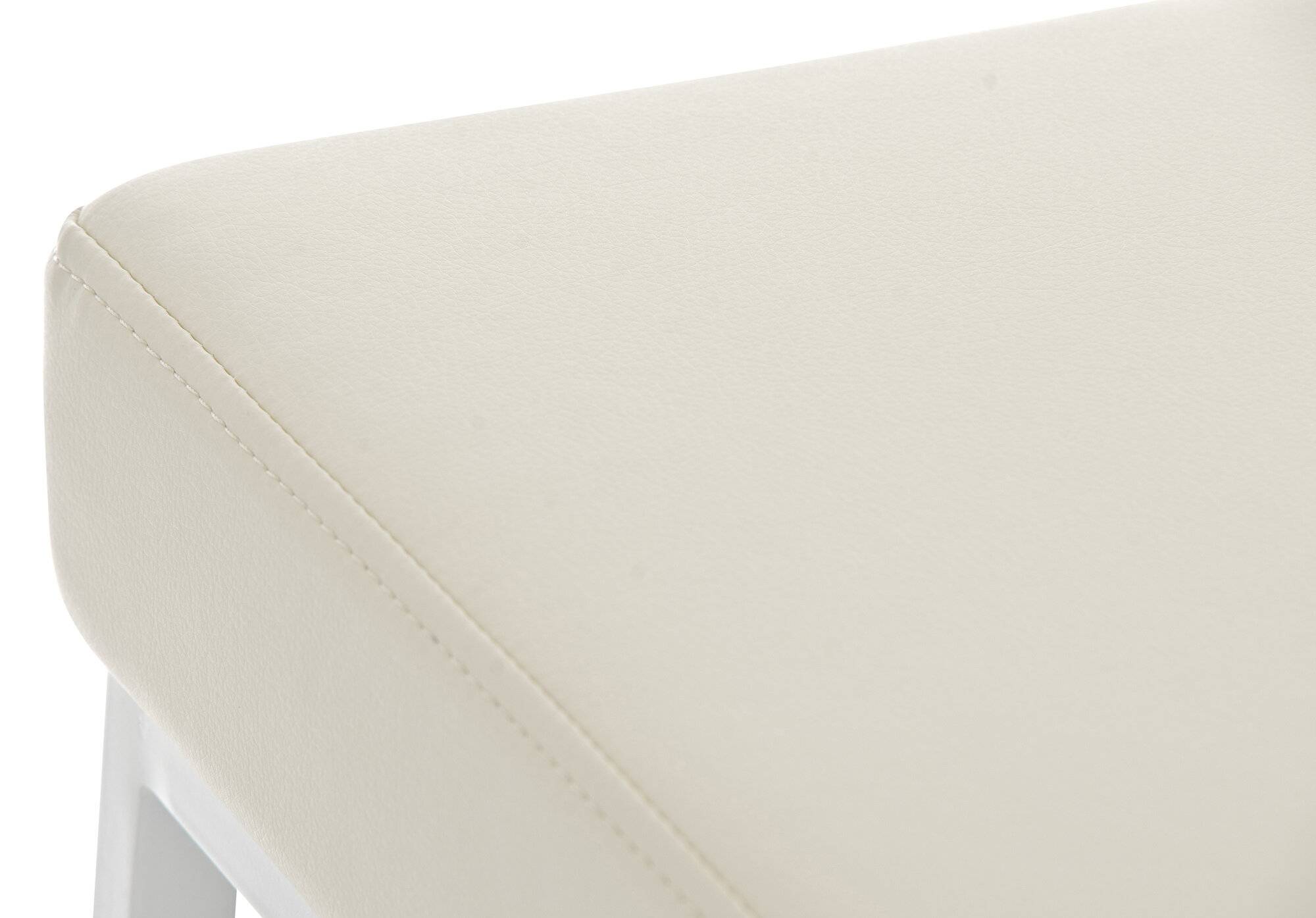 2er Set Barhocker Montreal 85 Kunstleder weiß creme-3