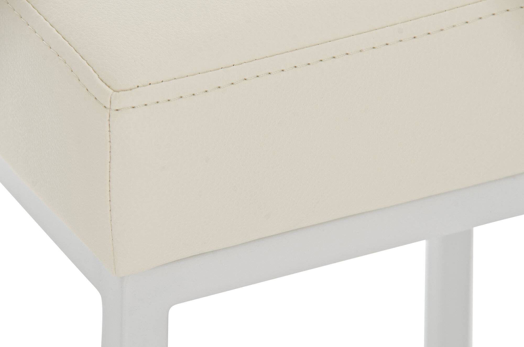 2er Set Barhocker Montreal 85 Kunstleder weiß creme-4