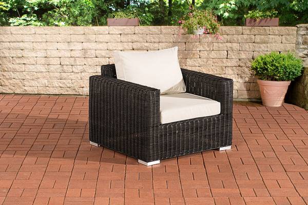 Sessel Bilbao / Madeira Cremeweiss schwarz