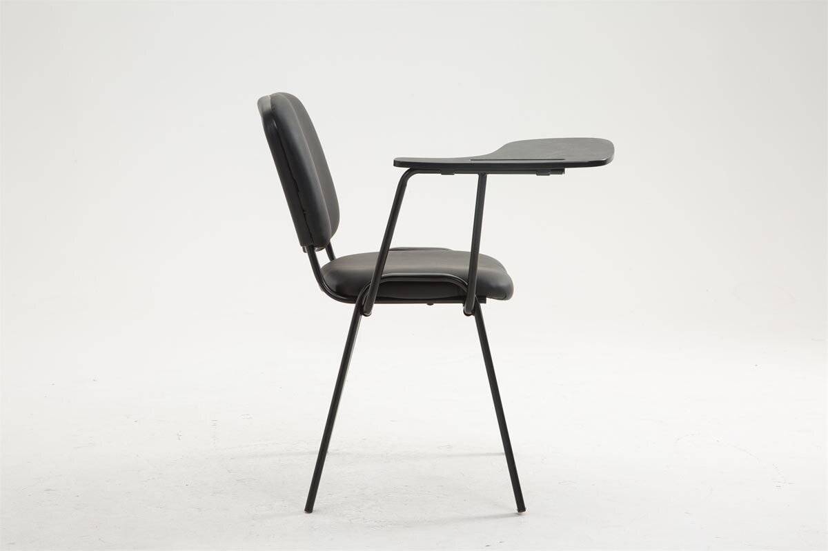 Stuhl Ken mit Klapptisch Kunstleder schwarz-2