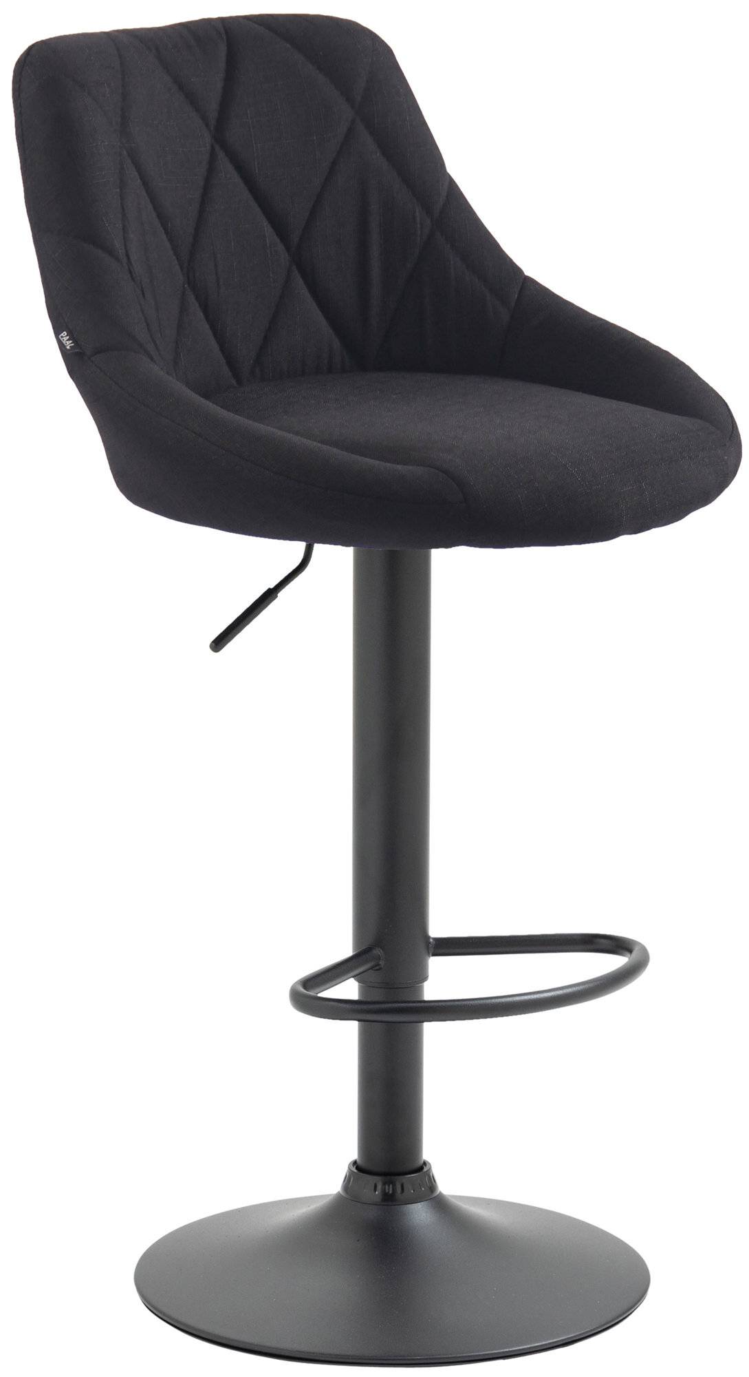 Barhocker Lazio Stoff schwarz schwarz-0