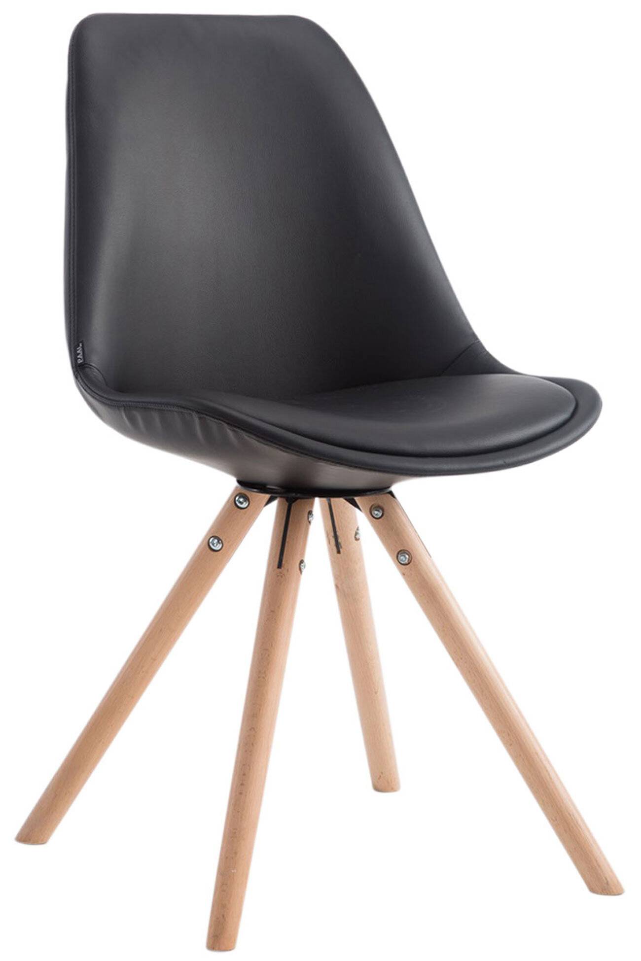 Besucherstuhl Laval Natura Rund schwarz-2