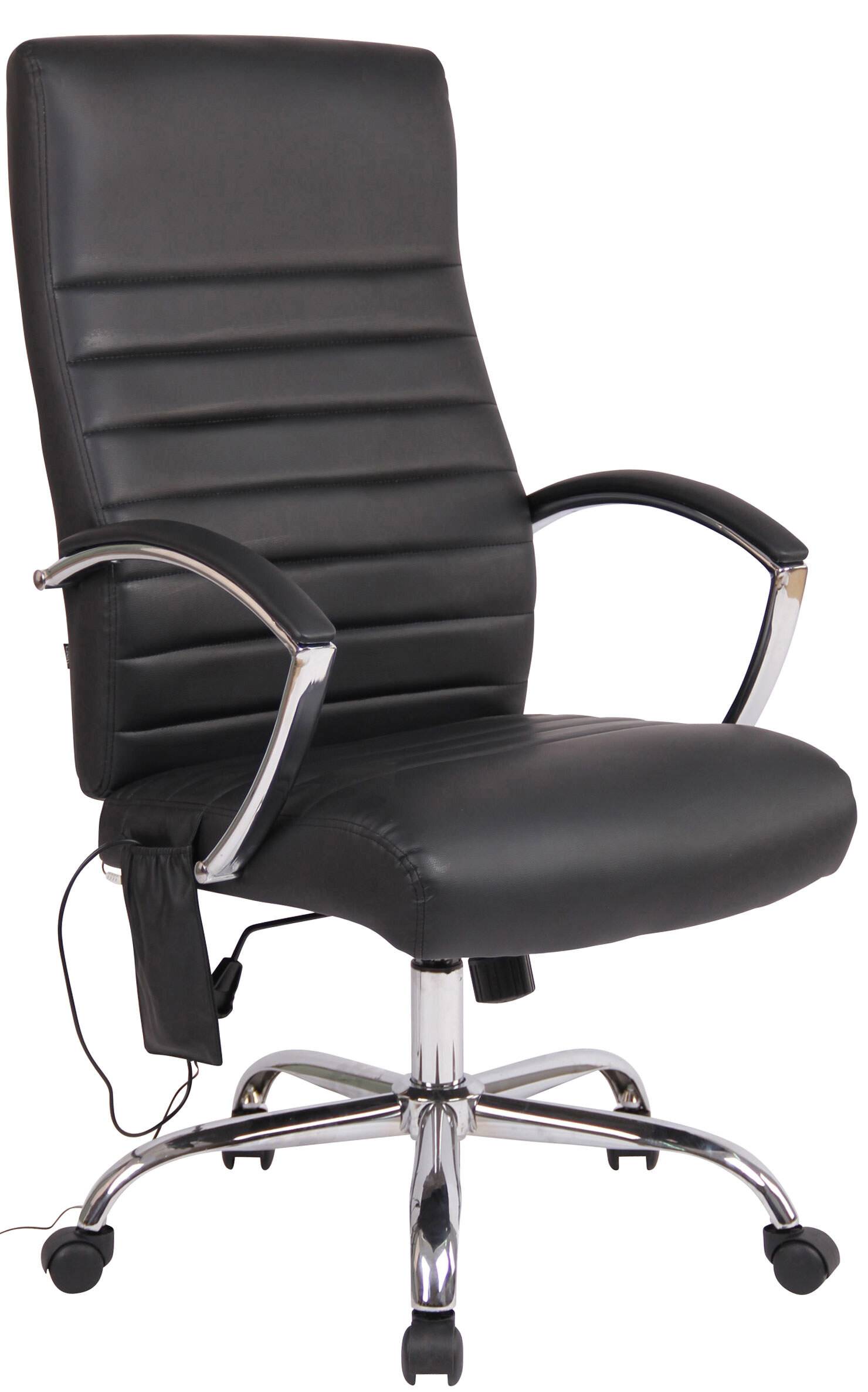 Bürostuhl Valais Kunstleder mit Massagefunktion schwarz-0