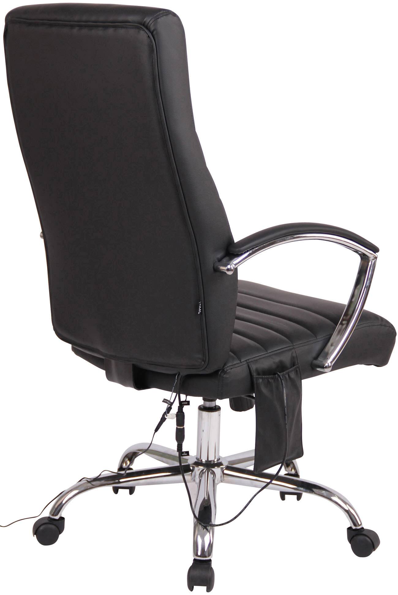 Bürostuhl Valais Kunstleder mit Massagefunktion schwarz-3
