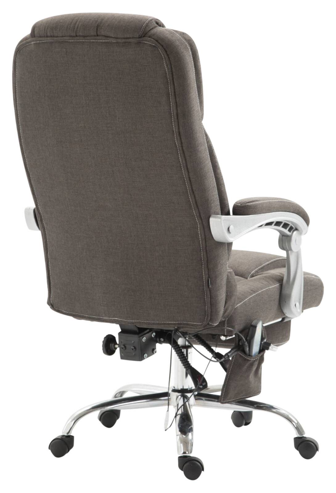 Bürostuhl Pacific Stoff mit Massagefunktion dunkelgrau-3