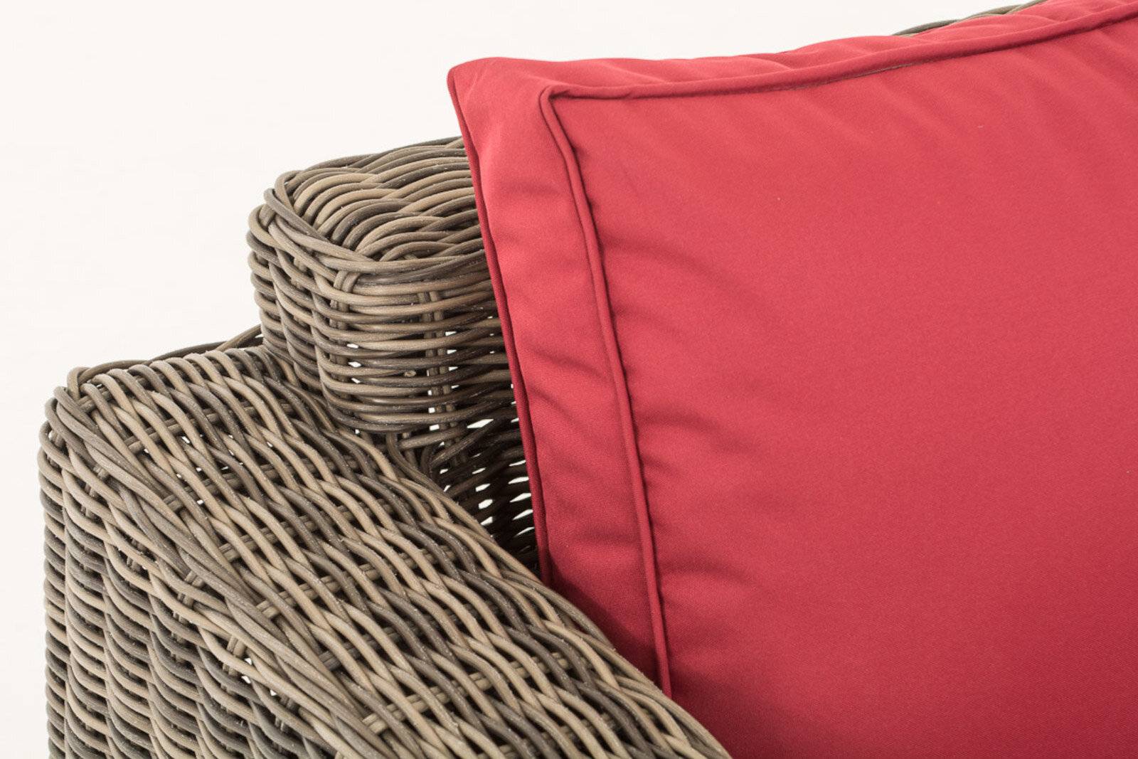 3er-Sofa Bilbao / Madeira Rubinrot grau-meliert-1