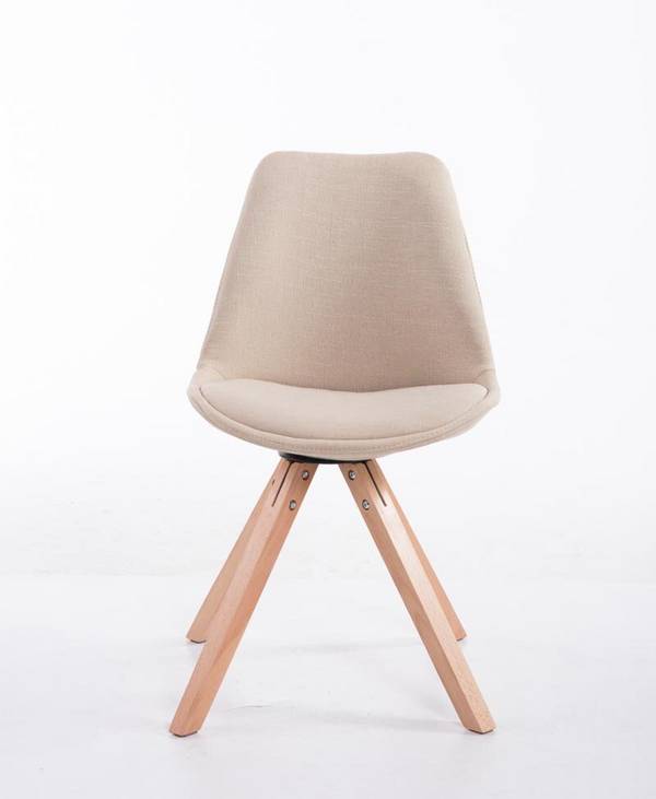 Besucherstuhl Toulouse Stoff Natura Square creme
