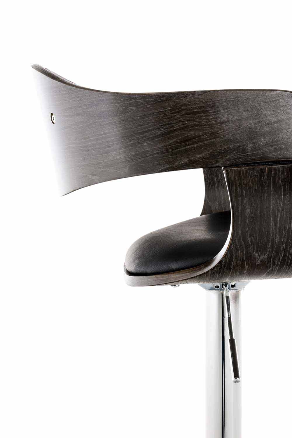 2er Set Barhocker Kingston Kunstleder schwarz/grau-2