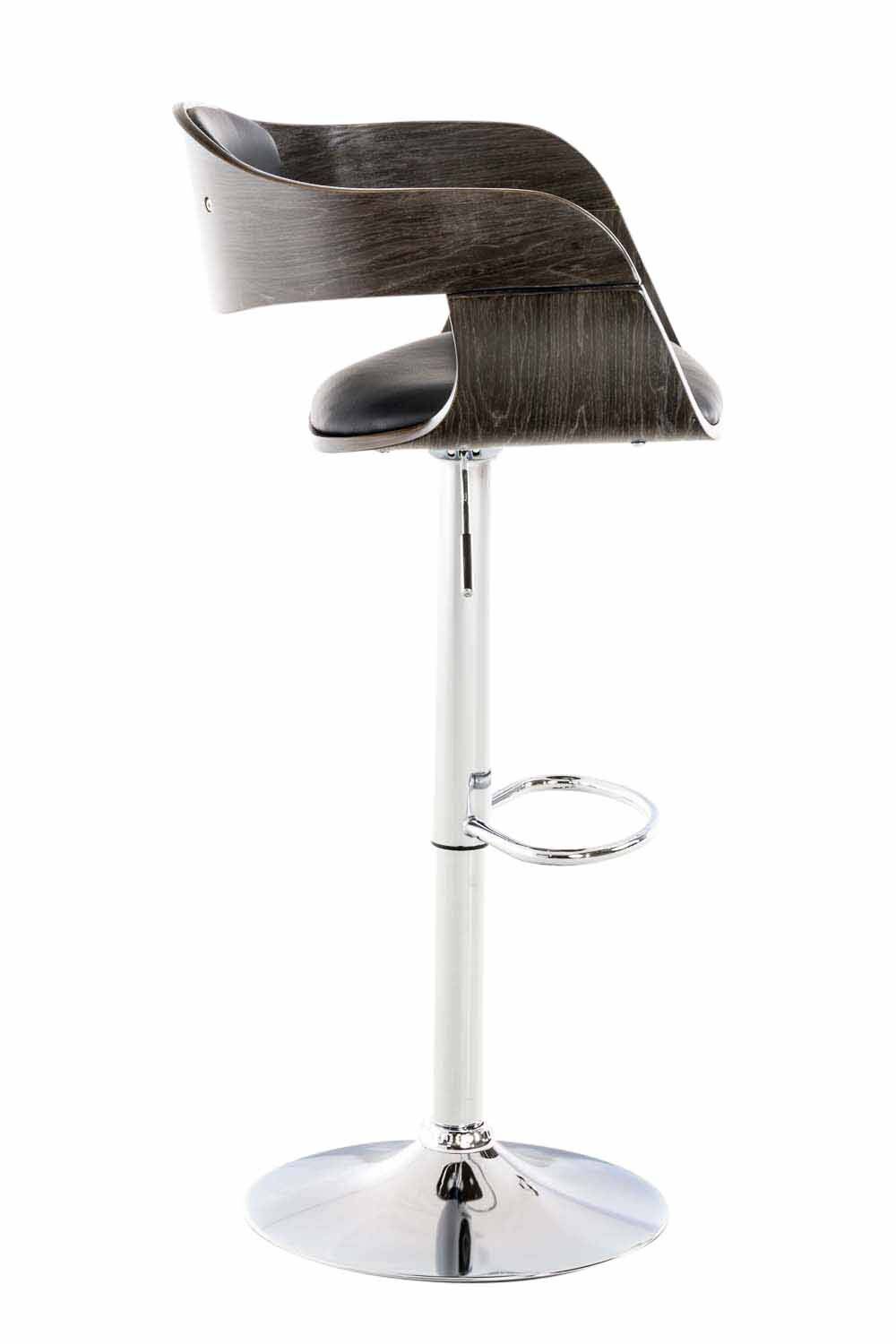 2er Set Barhocker Kingston Kunstleder schwarz/grau-4