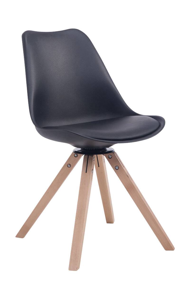 Besucherstuhl Troyes Drehbar Natura Square schwarz-0