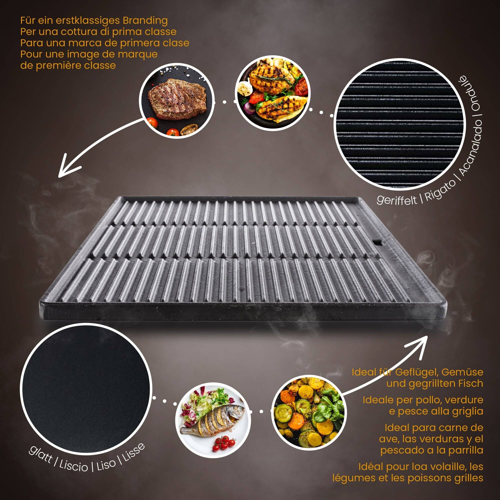 Grillplatte 41,3x30,5cm anthrazit-3