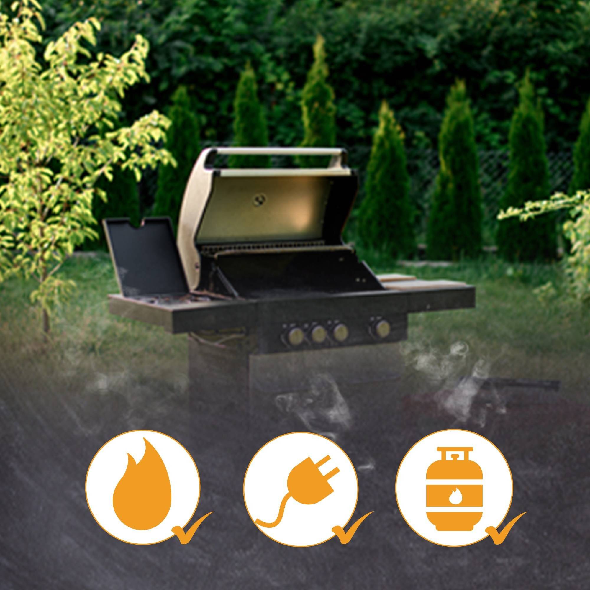 Grillrost Set 44,5x26 cm schwarz-4