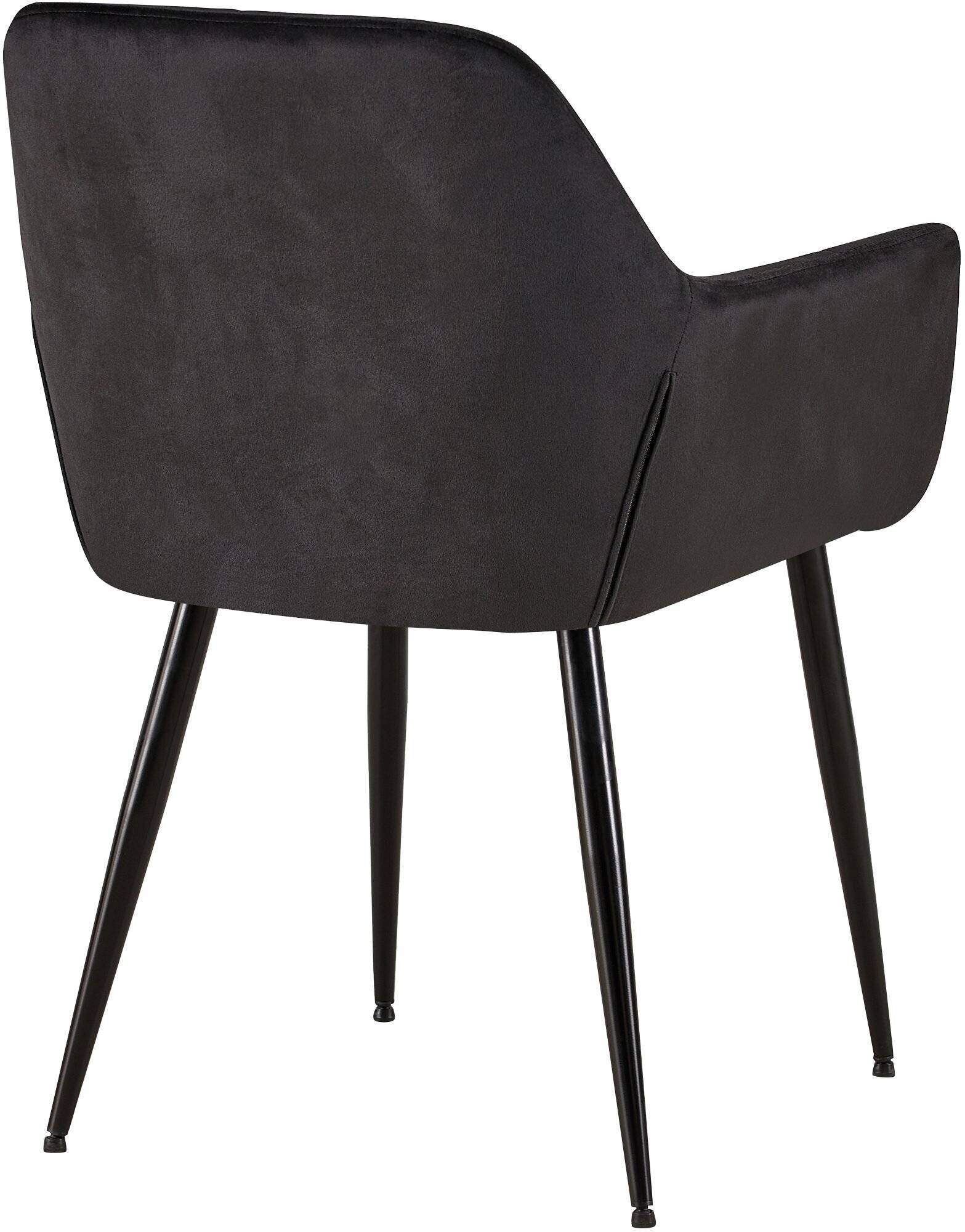 Besucherstuhl Emia Samt schwarz-3