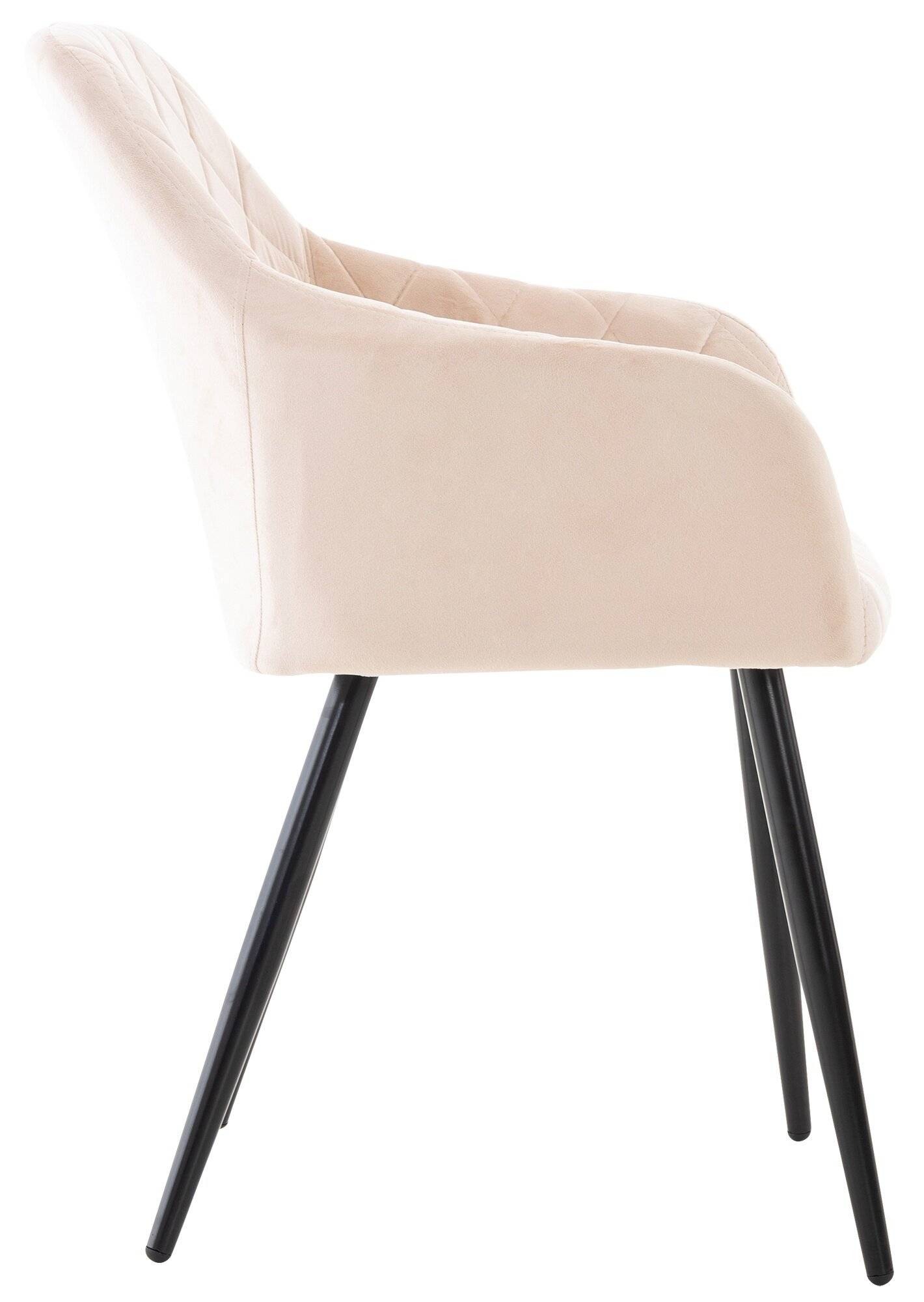 2er Set Esszimmerstuhl Shila Samt beige-3