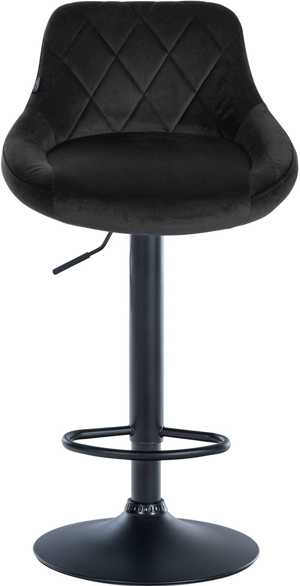 2er Set Barhocker Lazio Samt schwarz schwarz-3