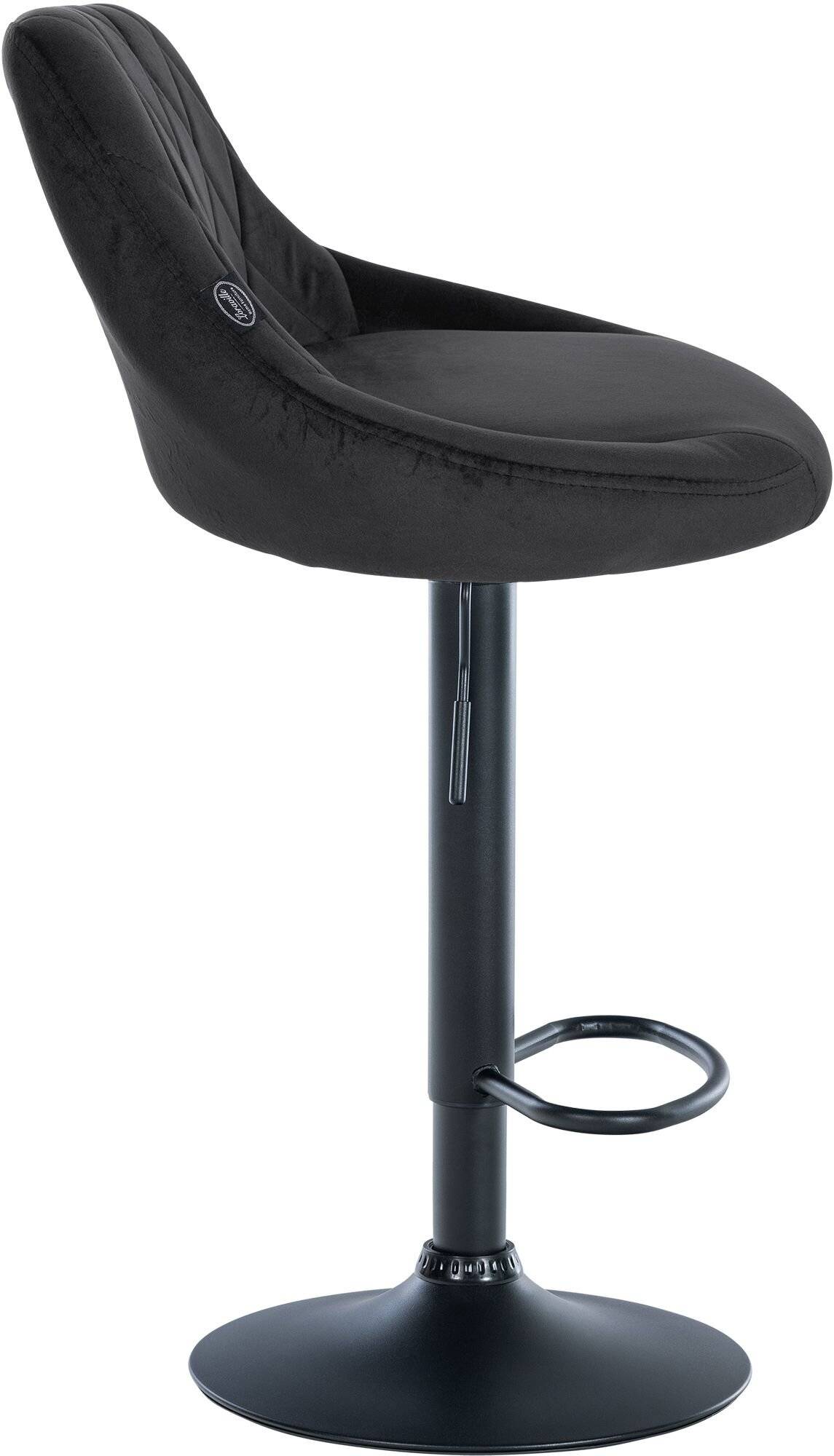 2er Set Barhocker Lazio Samt schwarz schwarz-4