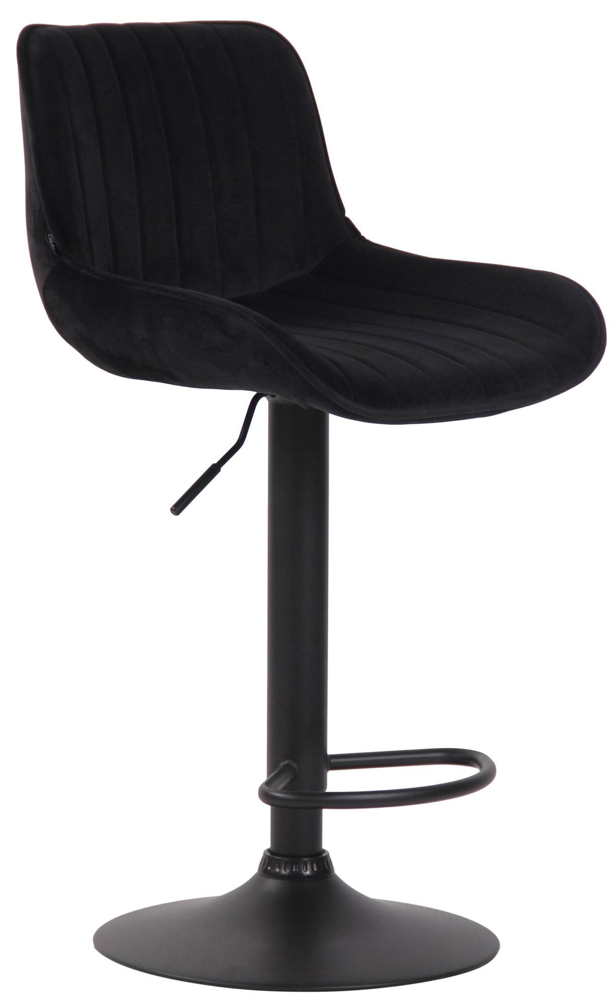 Barhocker Lentini Samt schwarz schwarz-0