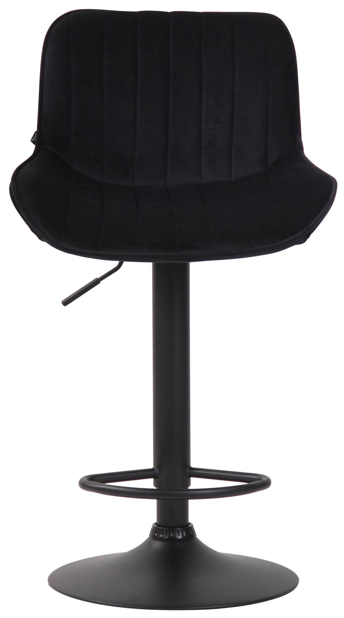 Barhocker Lentini Samt schwarz schwarz-1