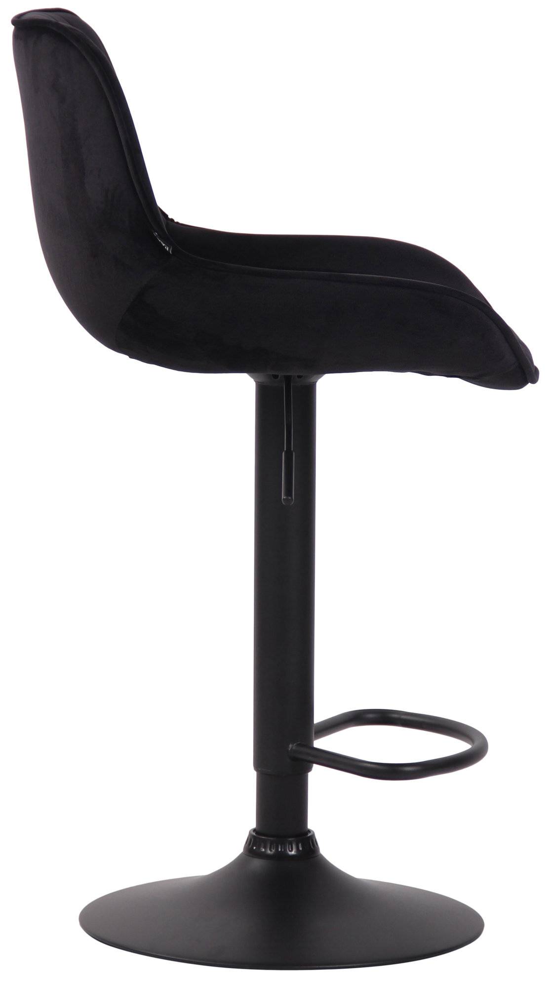 Barhocker Lentini Samt schwarz schwarz-2