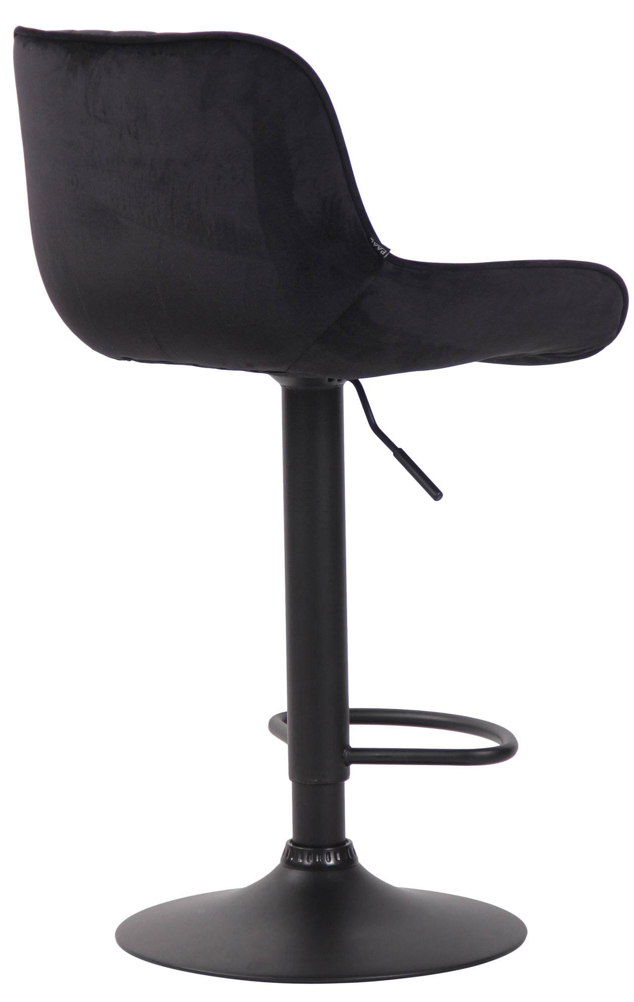 Barhocker Lentini Samt schwarz schwarz-3