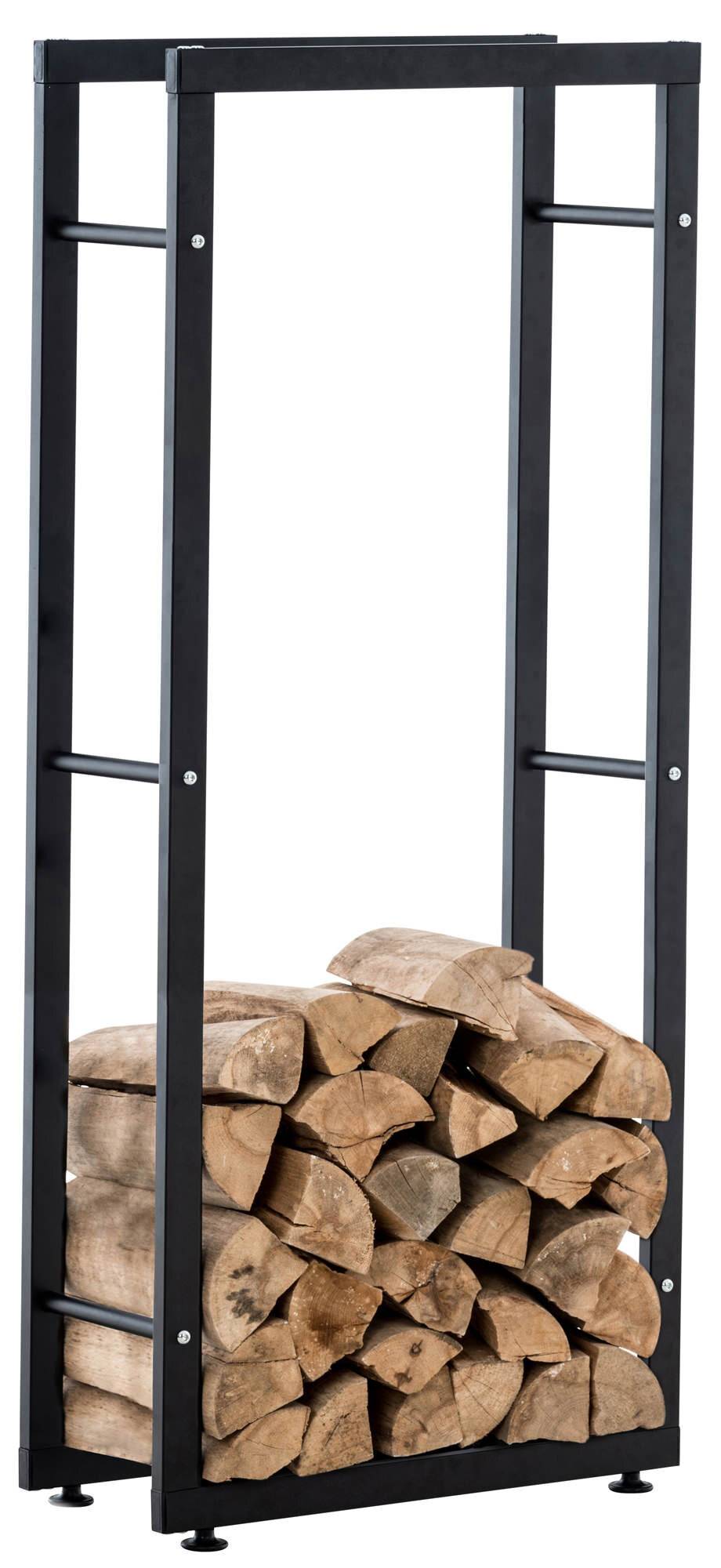Kaminholzständer Keri V2 25x40x125 schwarz-0