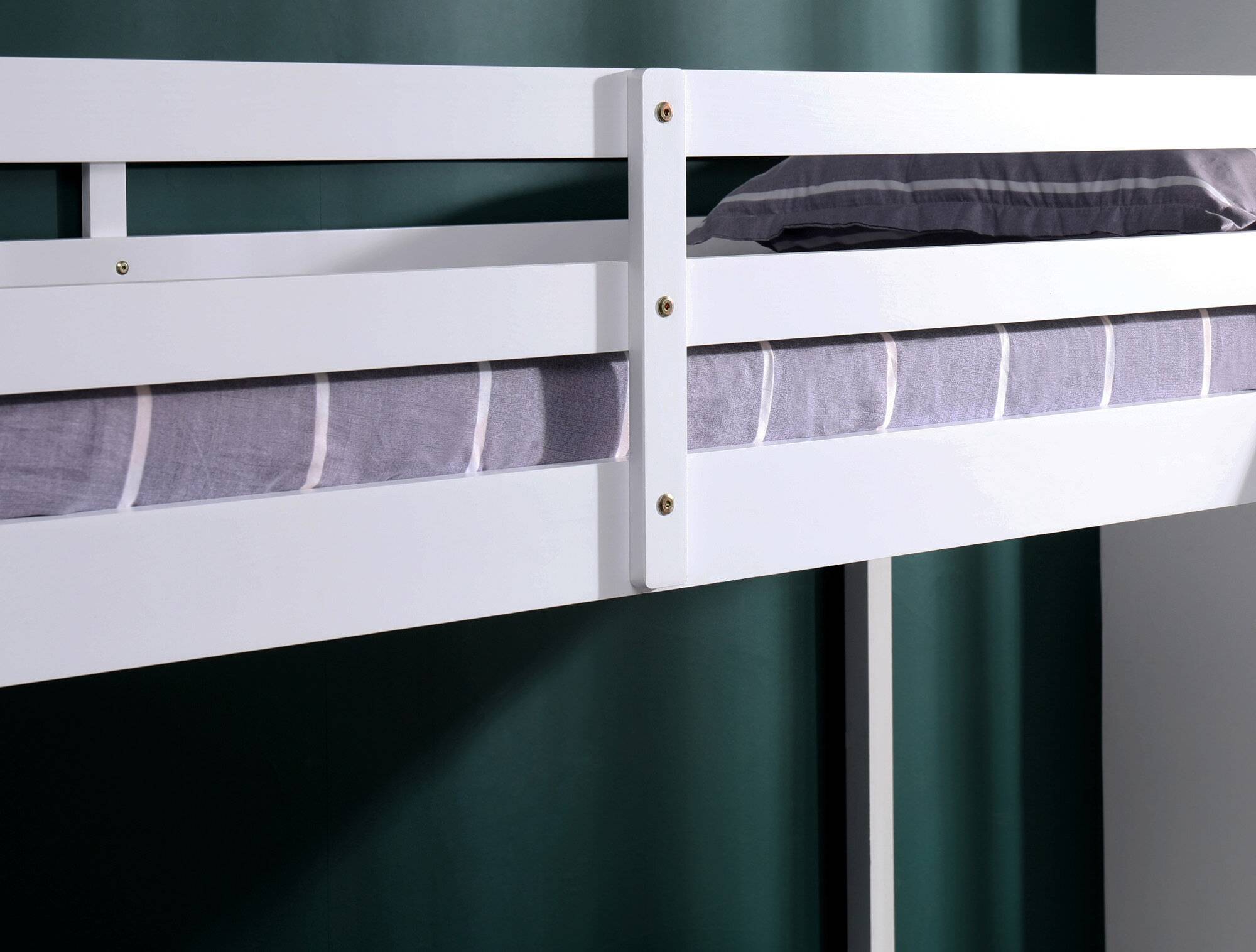 Hochbett Lilly 80x200 cm / 120x200 cm weiß-3