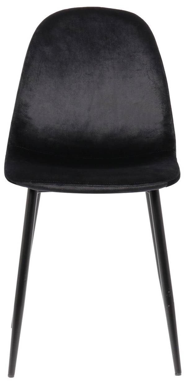 4er Set Esszimmerstühle Napier Samt schwarz