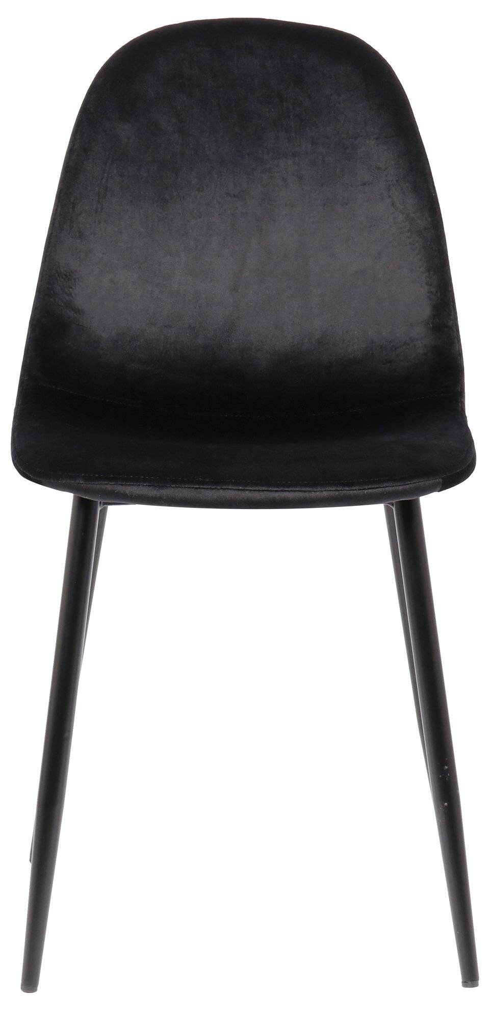 4er Set Esszimmerstühle Napier Samt schwarz-0