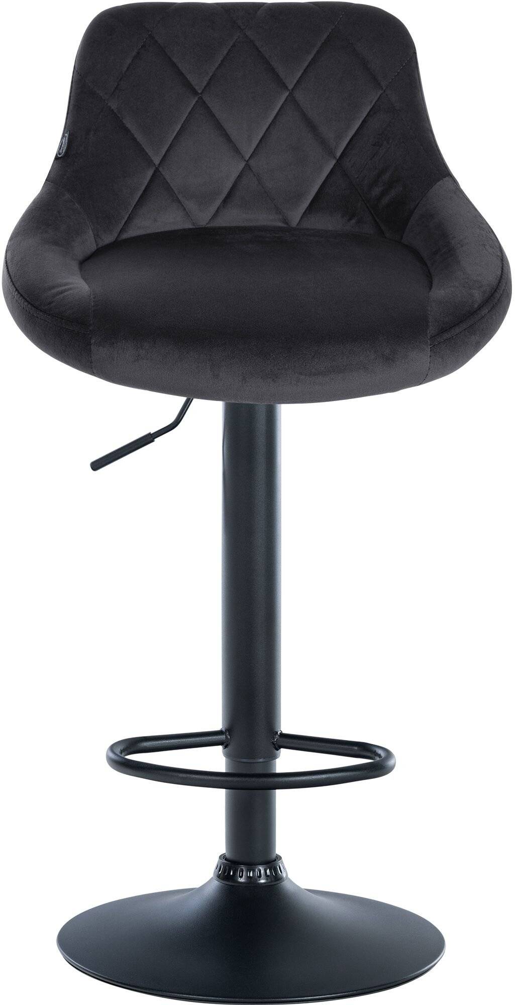 Barhocker Lazio Samt schwarz dunkelgrau-2