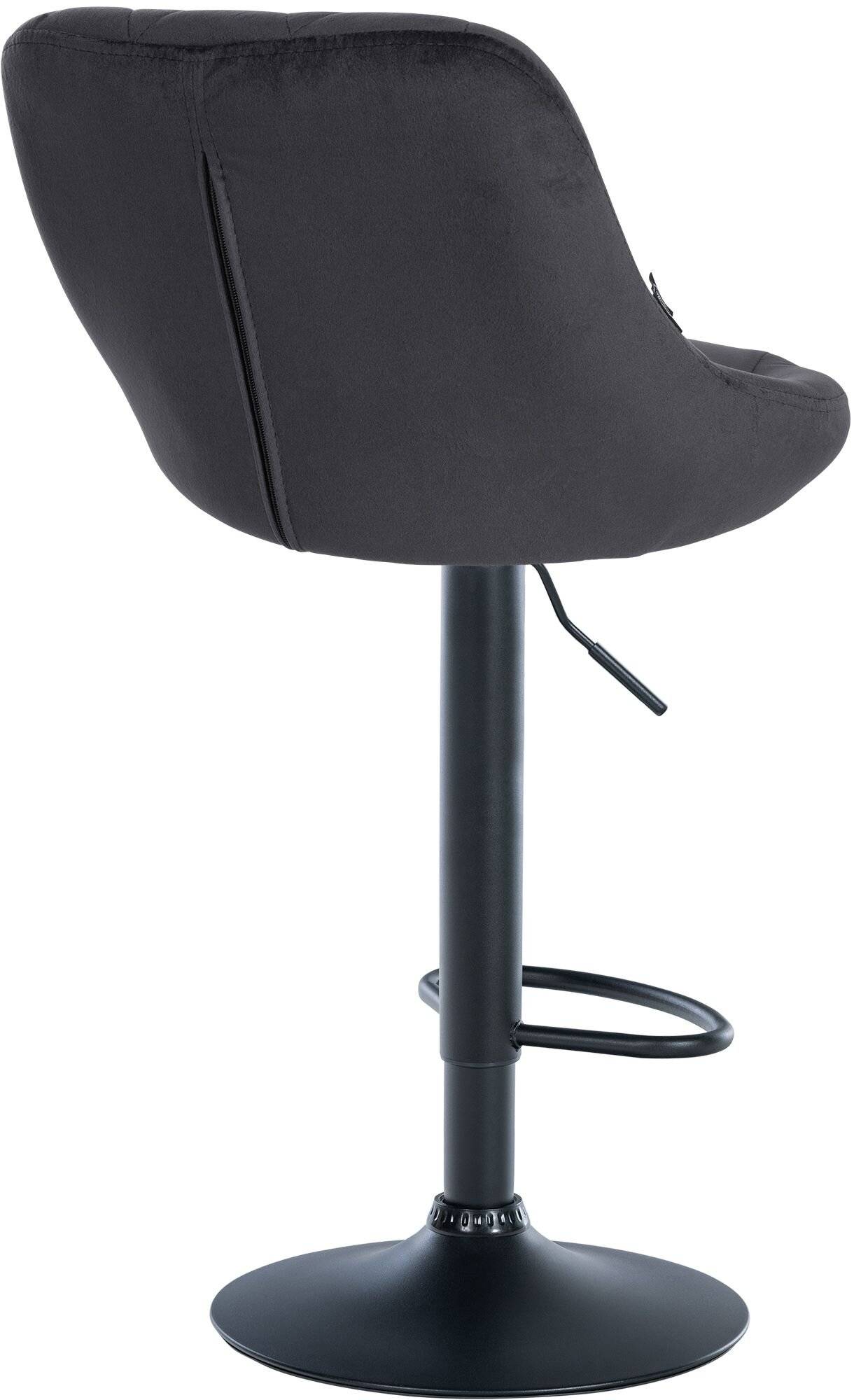 Barhocker Lazio Samt schwarz dunkelgrau-4