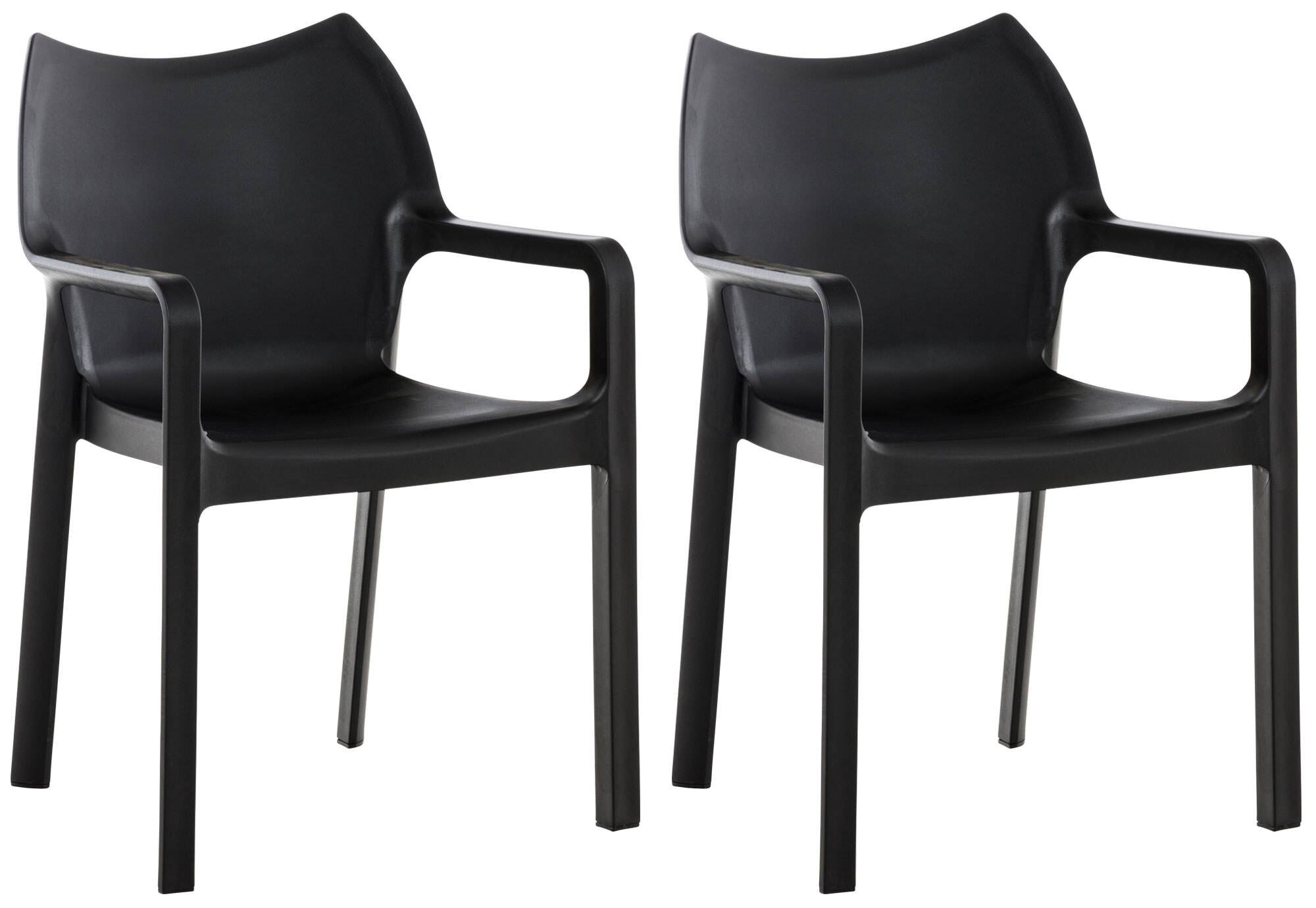 2er SET Stapelstuhl DIVA schwarz-0