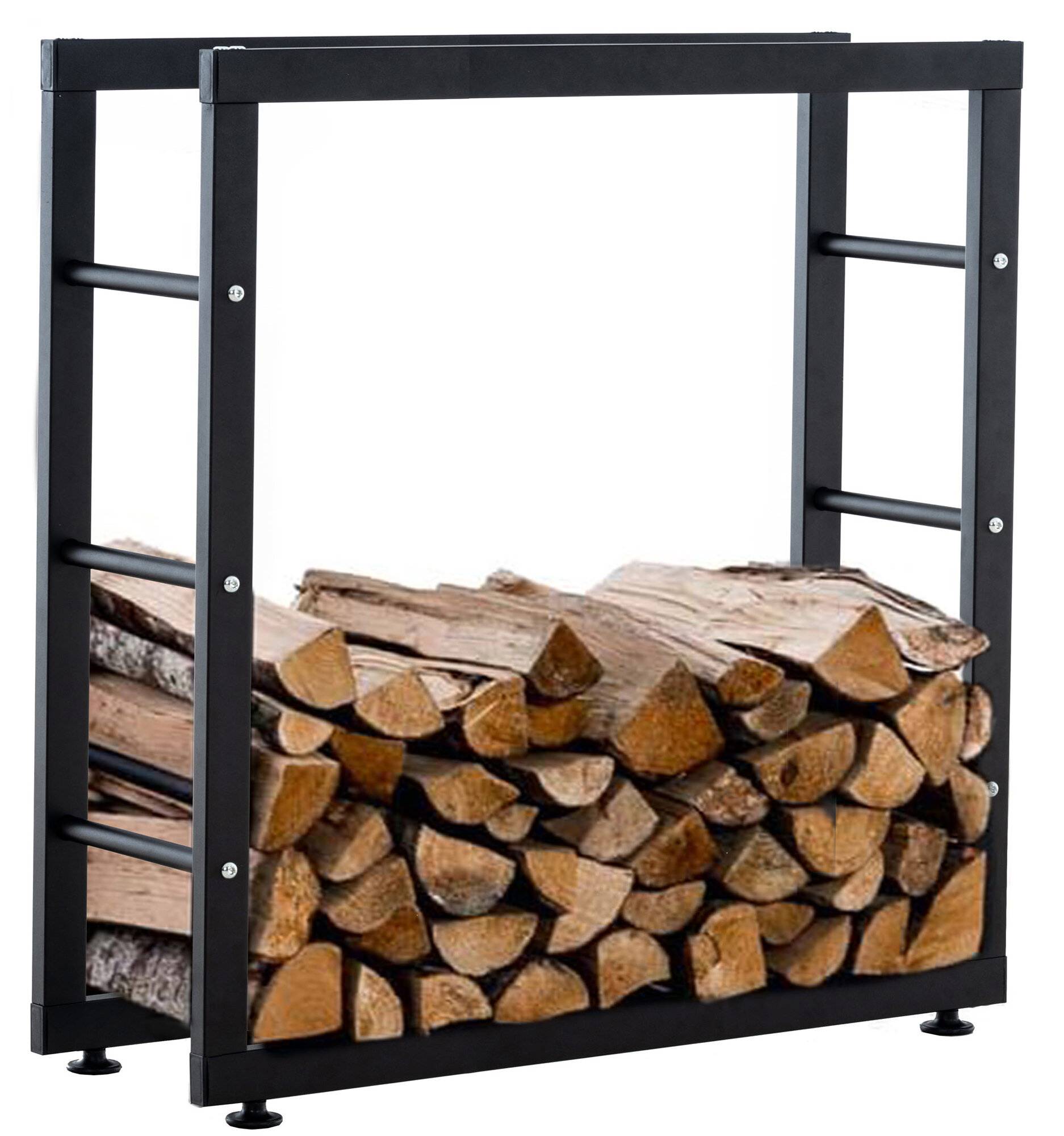 Kaminholzständer Keri V2 25x80x100 schwarz-0