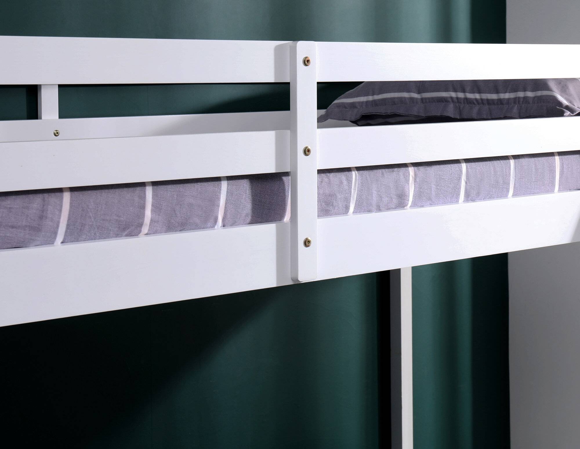 Hochbett Lilly 90x200 cm / 140x200 cm weiß-3