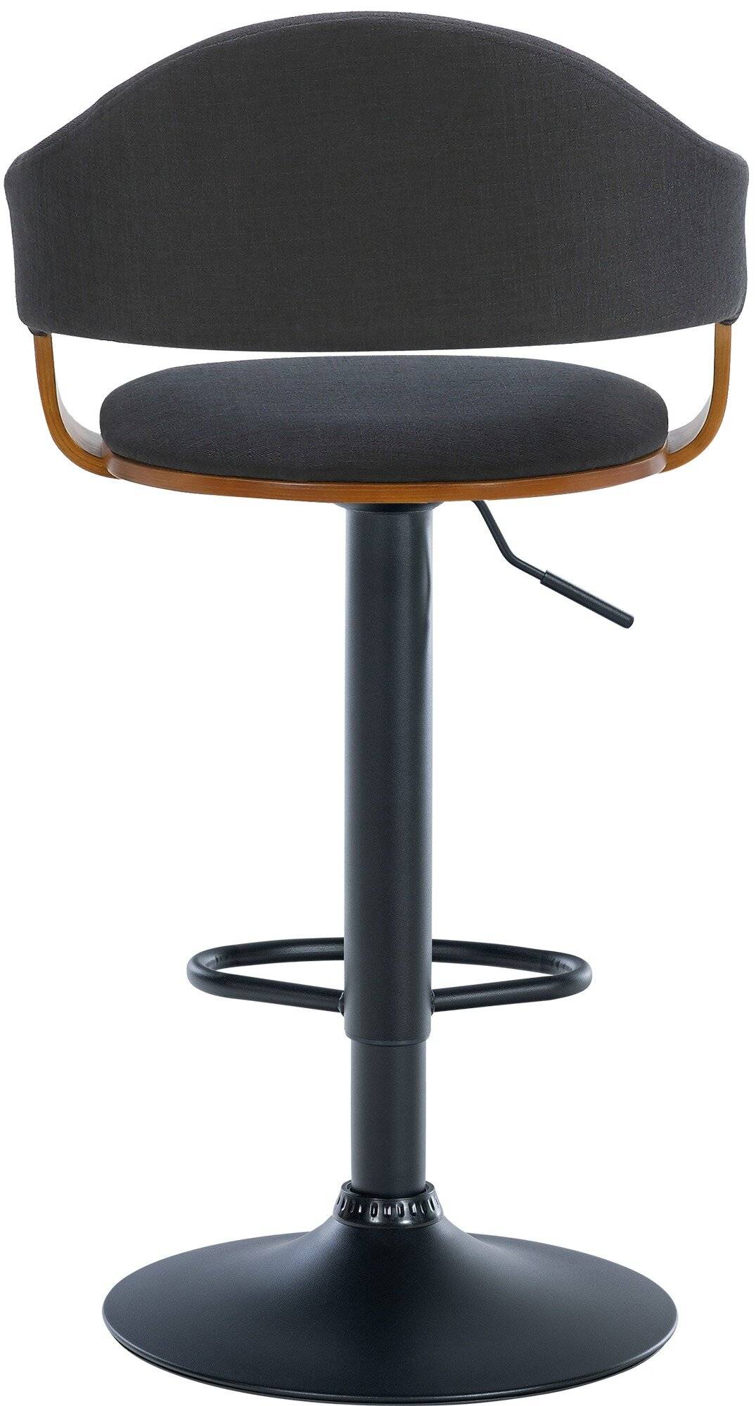 Barhocker Nilse Stoff schwarz walnuss/schwarz-3