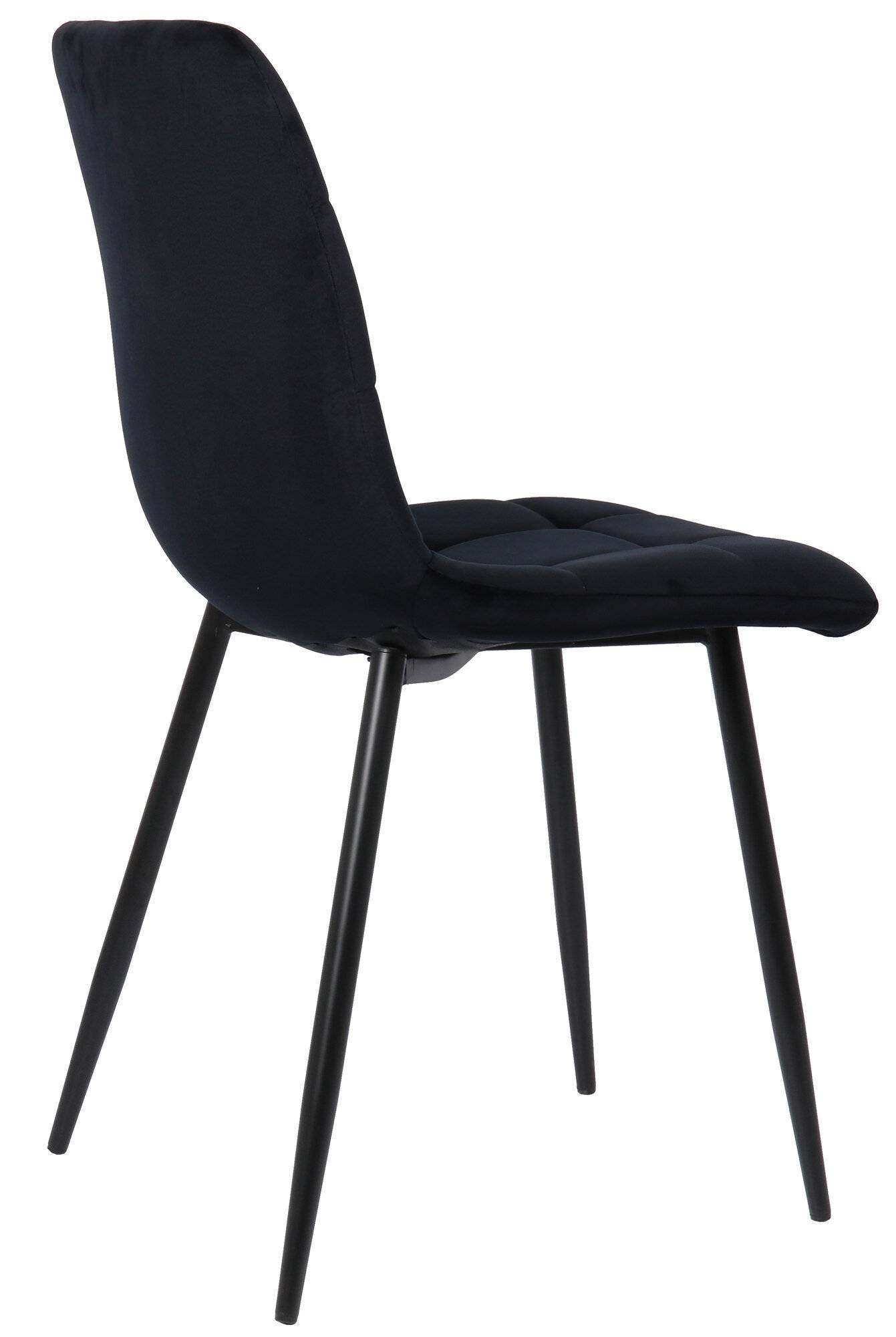 4er Set Esszimmerstuhl Tilde Samt schwarz-2