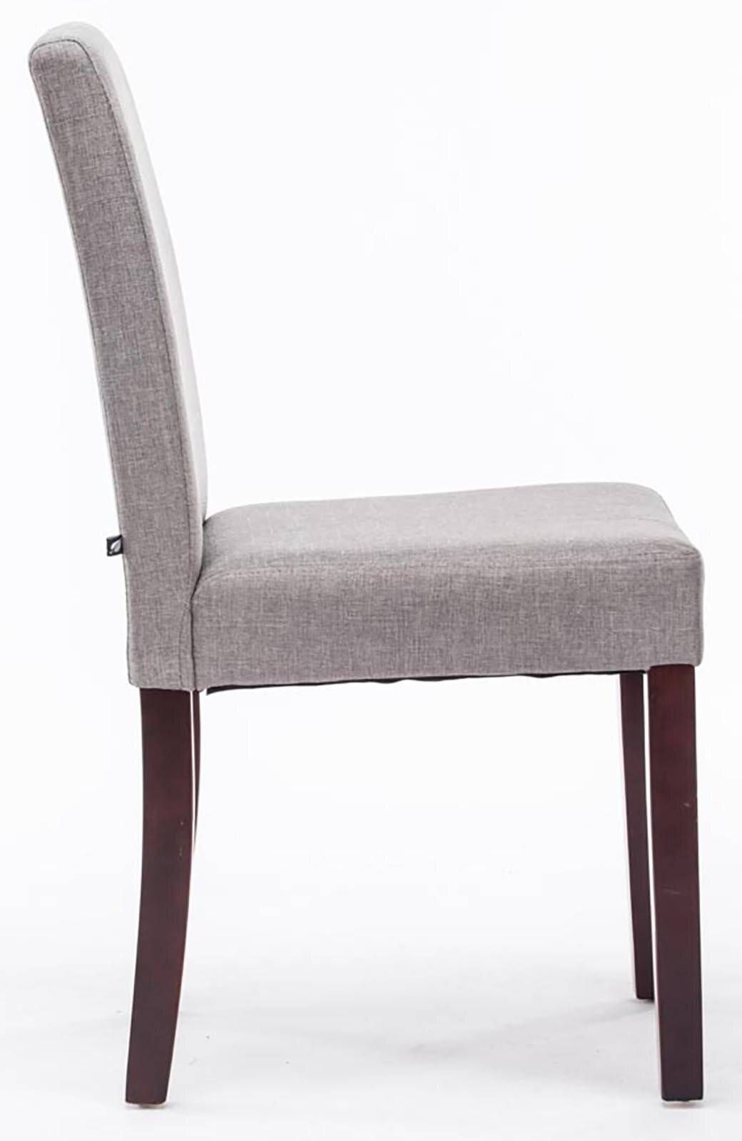 2er Set Esszimmerstuhl Ina Stoff cappuccino hellgrau-2