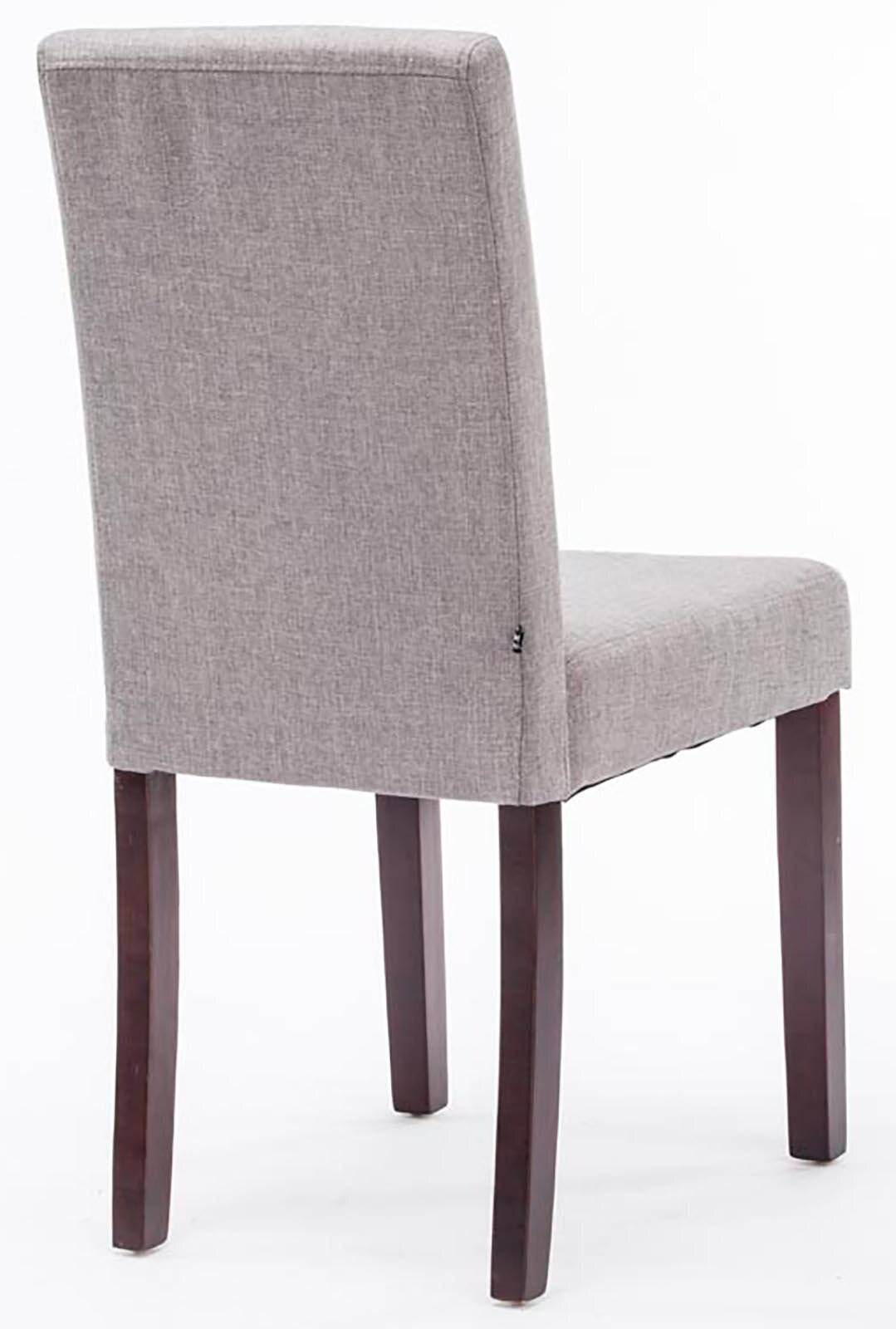 2er Set Esszimmerstuhl Ina Stoff cappuccino hellgrau-3