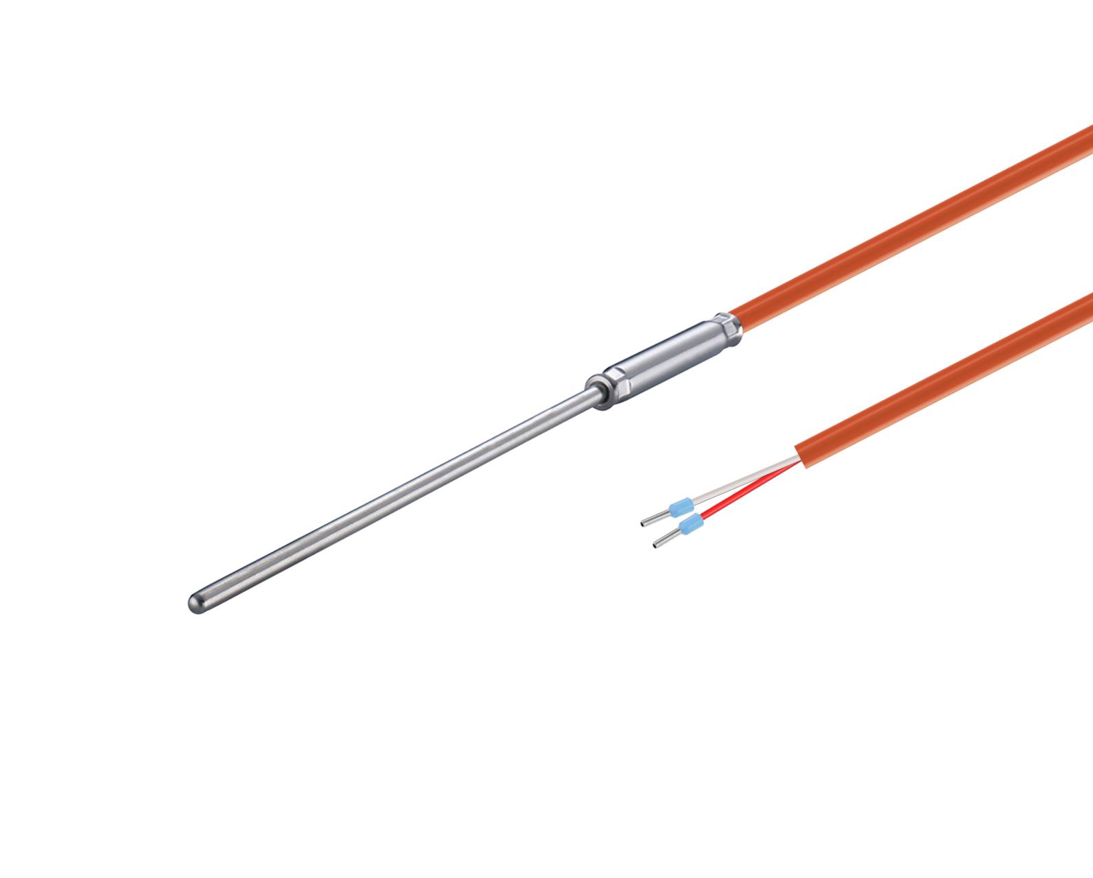 Pt100 Kl. B 2L Kabelfühler abgesetzte Hülse 50mm 1m Silikon-0