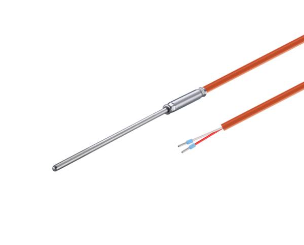 Pt100 Kl. B 2L Kabelfühler abgesetzte Hülse 50mm 1m Silikon