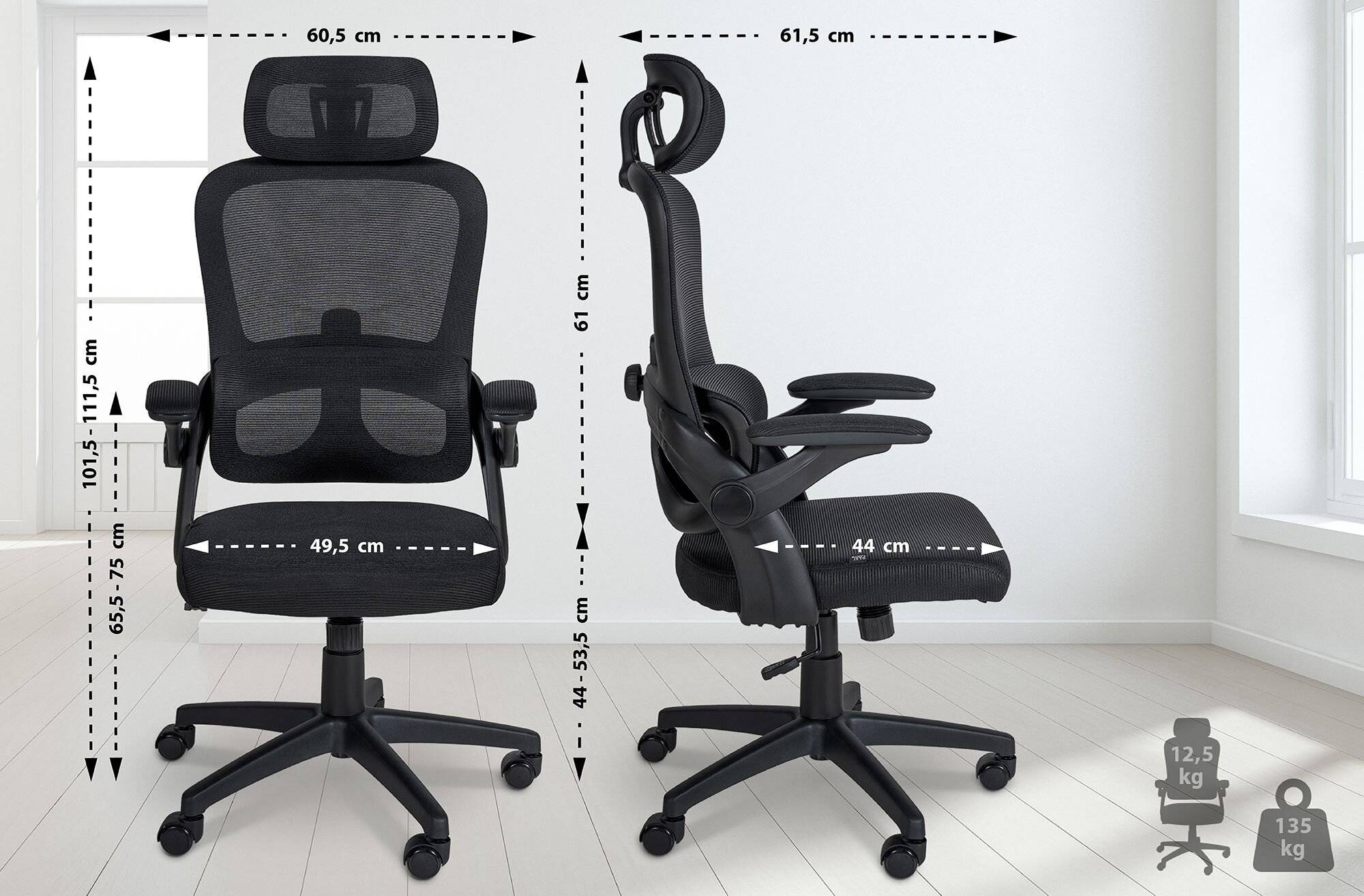 Bürostuhl Garston schwarz-1