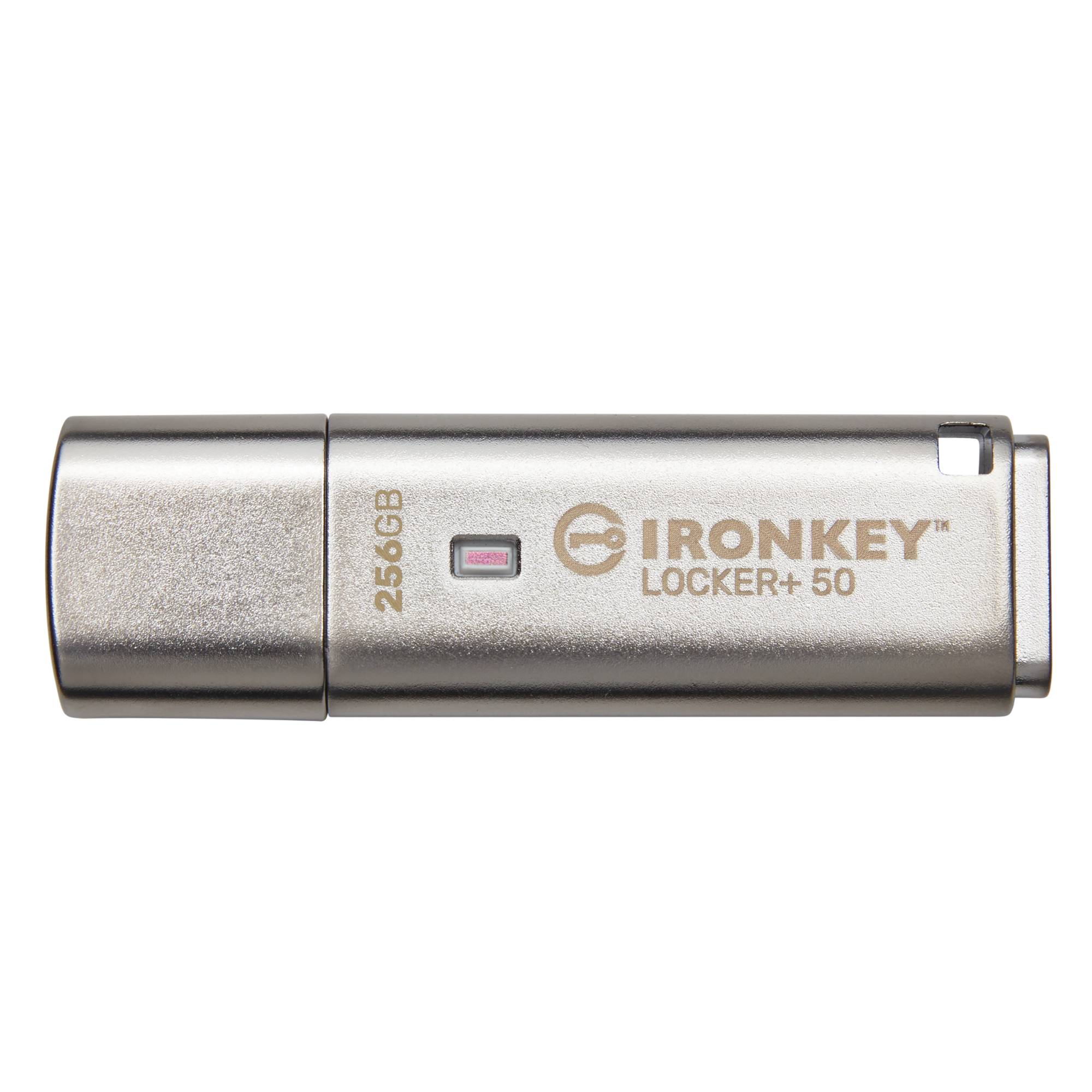 Kingston IronKey Locker+ 50 - USB-Flash-Laufwerk - verschlüsselt - 256 GB - USB-0