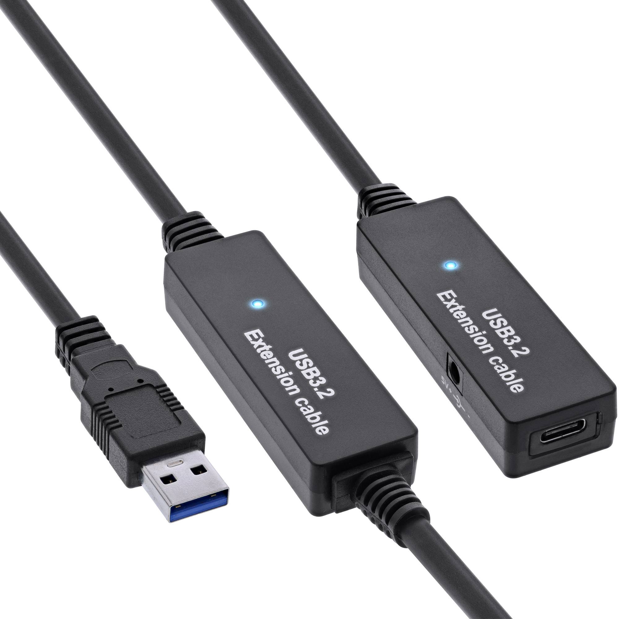 INLINE - USB 3.2 Gen.1 Aktiv-Verlängerung - USB-A Stecker an USB-C Buchse - 10m-0