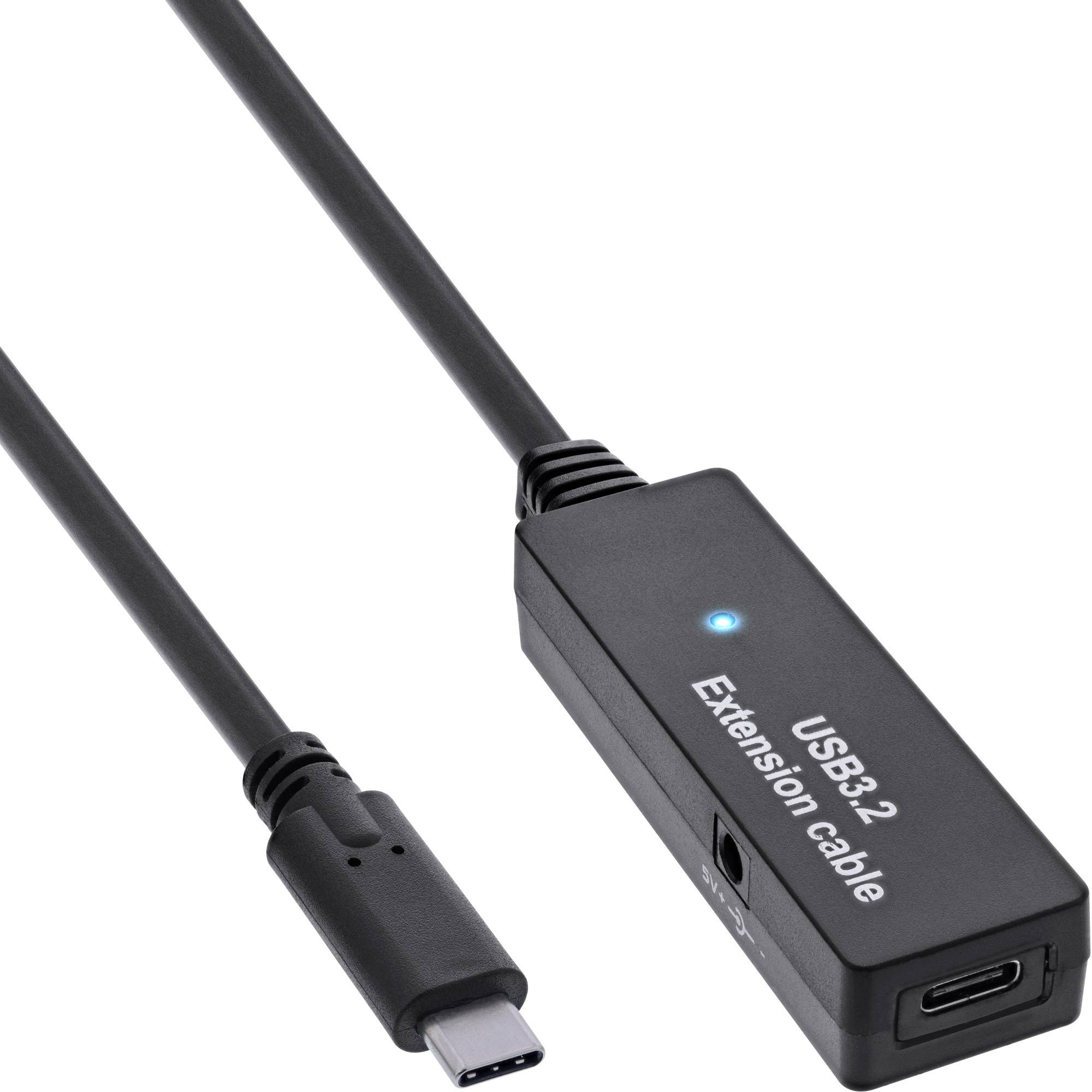 InLine® USB 3.2 Gen.1 Aktiv-Verlängerung, USB-C Stecker an USB-C Buchse, 5m-0