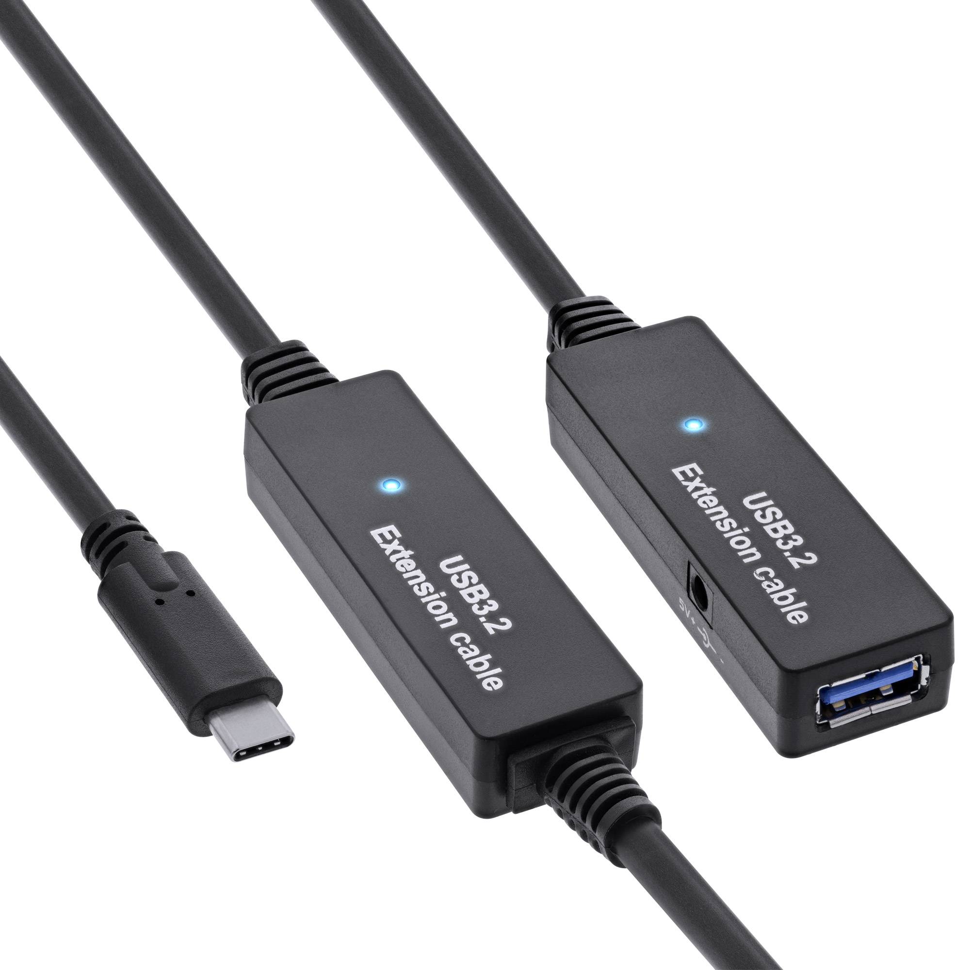 INLINE - USB 3.2 Gen.1 Aktiv-Verlängerung - USB-C Stecker an USB-A Buchse - 10m-0