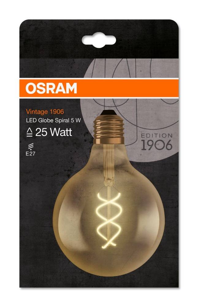 OSRAM LAMPE LED-Vintage-Lampe E27, 820 1906GLOBE25CL5W/820-3