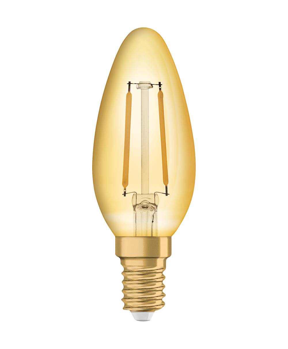 Ledvance Vintage 1906 LED E14 Kerze Gold 2.5W 220lm - 824 Extra Warmweiß | Ersatz für 25W-1